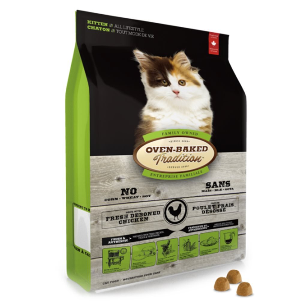 Oven-Baked Cat Chicken and Fish Formula-Kitten Dry Food (Green)