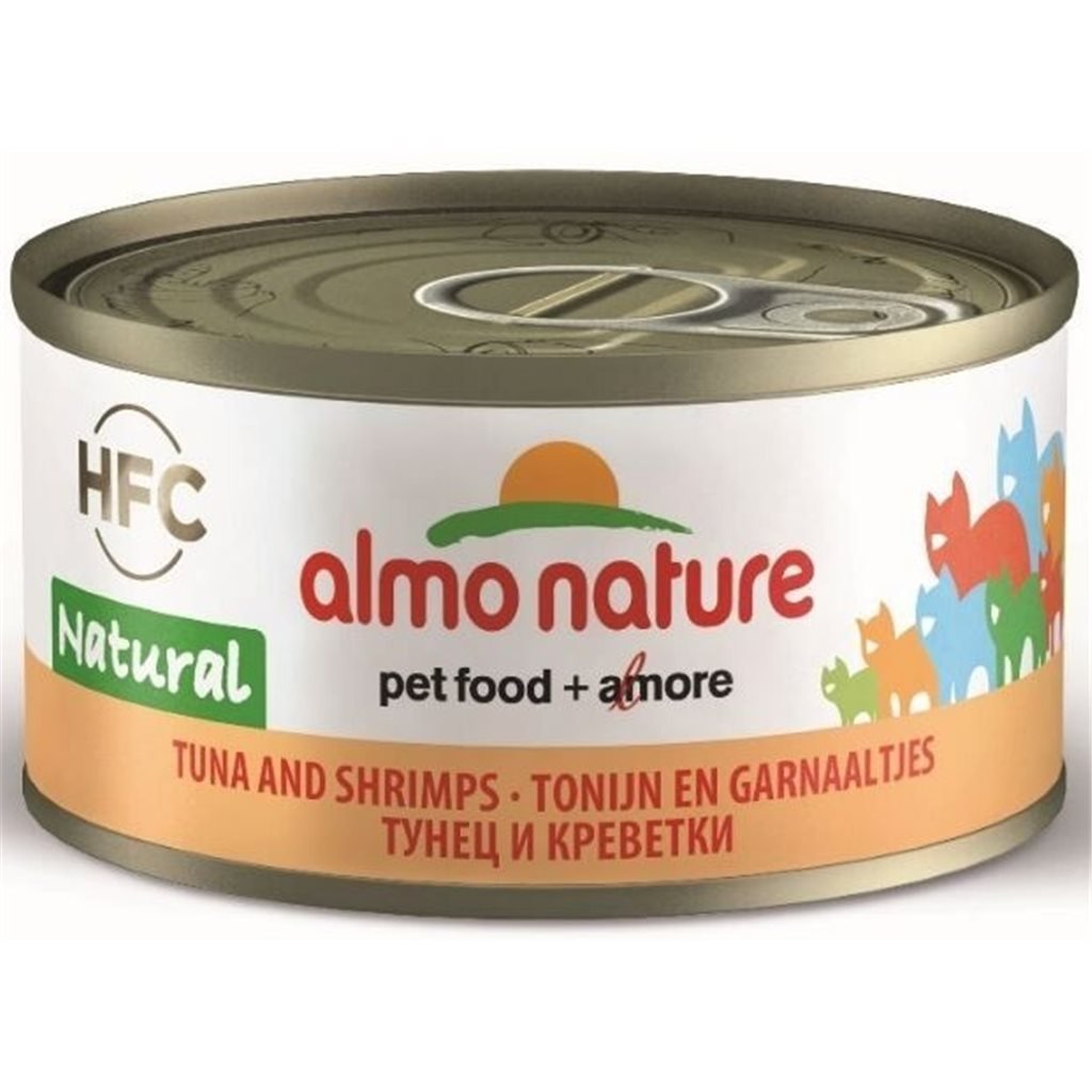 Almo Nature All-Natural Canned Cat Meats - Whole Shrimp and Tuna 150g