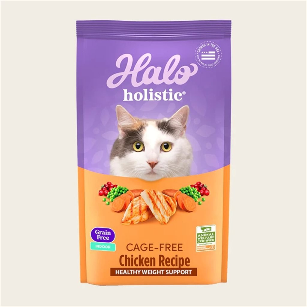 Halo - Holistic 無穀室內貓雞肉配方 10 lb (35202-H) - 幸福站