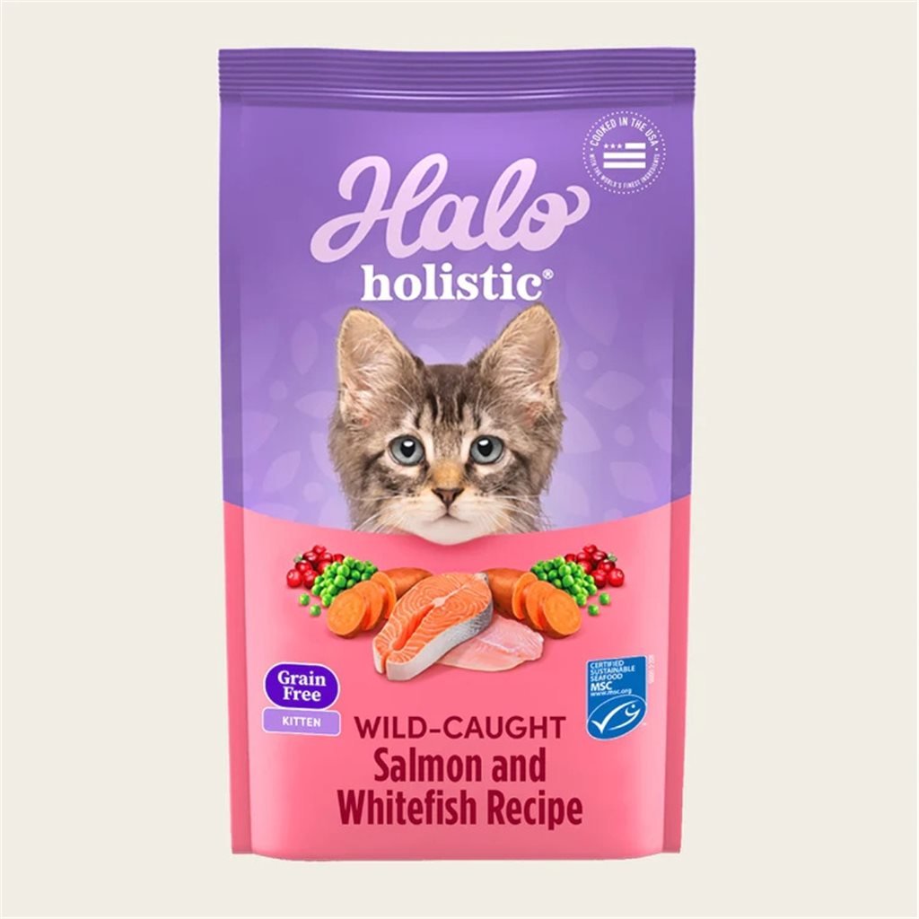 Halo - Holistic Grain-Free Wild Salmon &amp; Whitefish Kitten Formula 10 lb (34251)