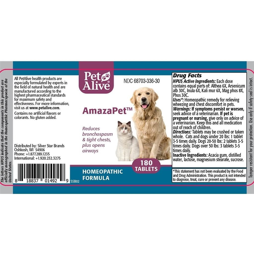 PetAlive - AmazaPet Asthma Treatment 180 Tablets