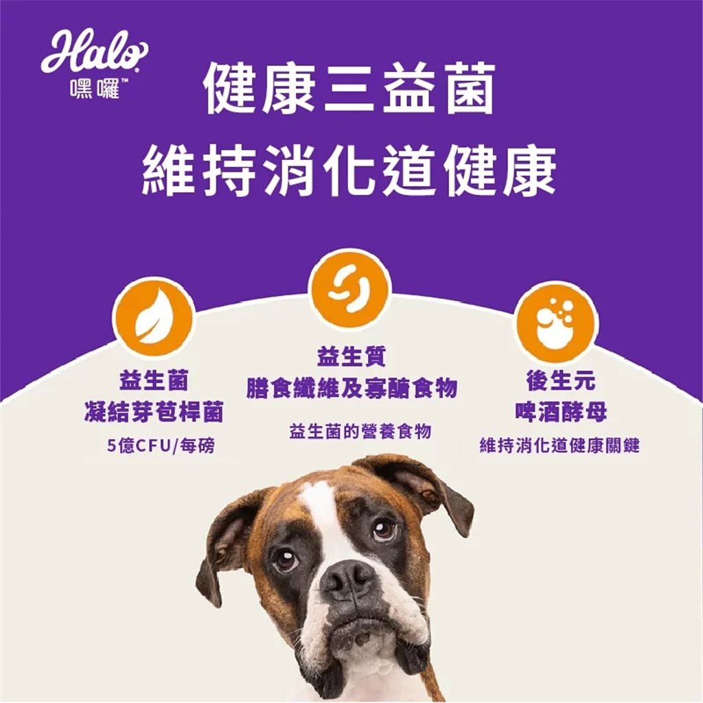 Halo - Holistic 無穀火雞肉甜薯配方成犬糧 21 lb (59214) - 幸福站