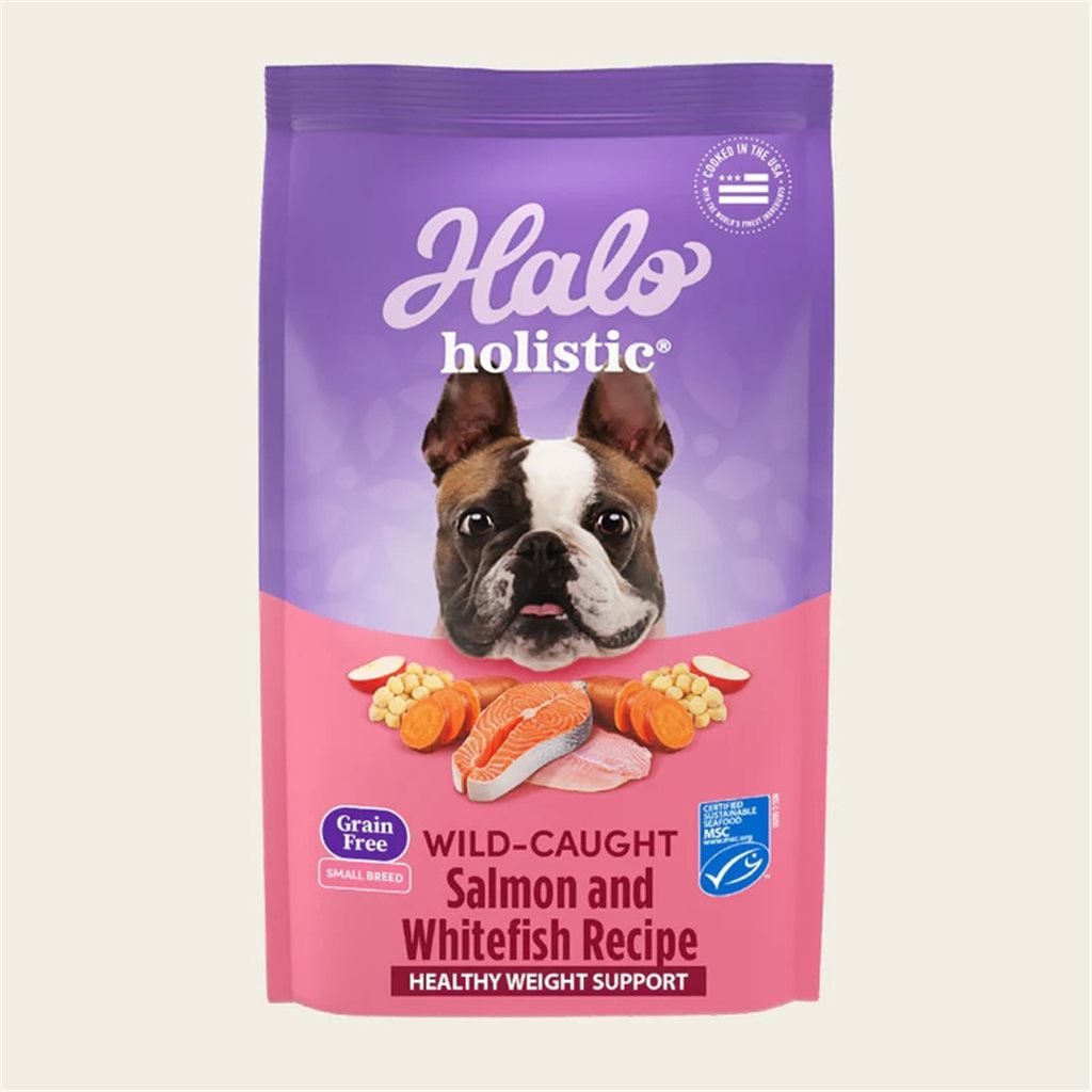 Halo - Holistic 無穀野生三文魚&白魚配方小型成犬糧 10 lb (37022) - 幸福站