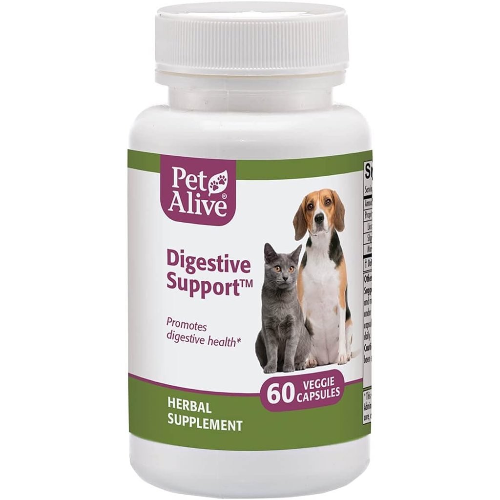 PetAlive - Digestive Support maintains normal digestive system 60 capsules